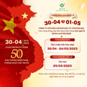 THÔNG BÁO LỊCH NGHỈ LỄ GIẢI PHÓNG MIỀN NAM 30/4 VÀ QUỐC TẾ LAO ĐỘNG 1/5 NĂM 2025